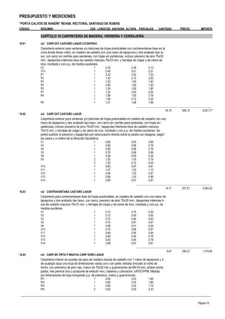 DOCUMENTO 4: MEDICIONES Y PRESUPUESTO