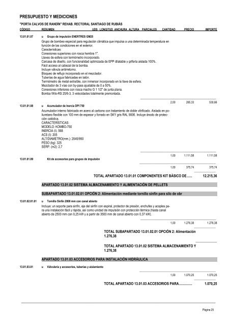 DOCUMENTO 4: MEDICIONES Y PRESUPUESTO