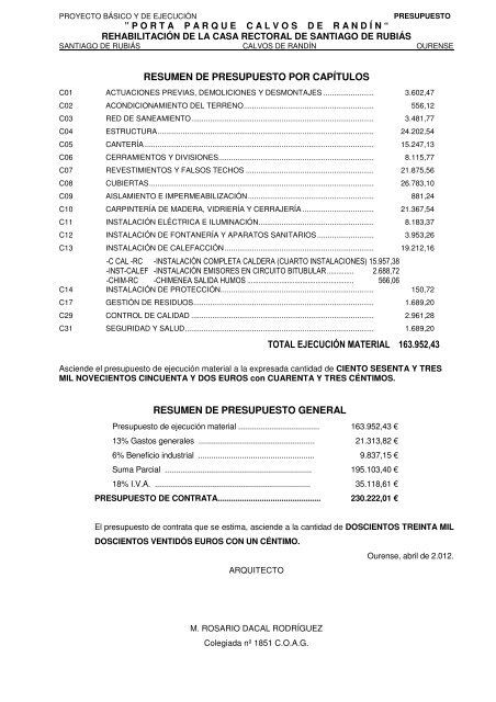 DOCUMENTO 4: MEDICIONES Y PRESUPUESTO