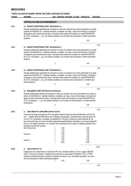 DOCUMENTO 4: MEDICIONES Y PRESUPUESTO