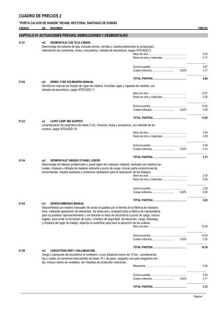 DOCUMENTO 4: MEDICIONES Y PRESUPUESTO