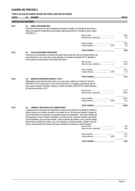 DOCUMENTO 4: MEDICIONES Y PRESUPUESTO