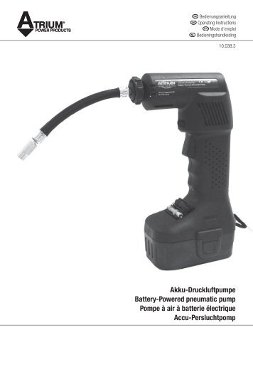 Akku-Druckluftpumpe Battery-Powered pneumatic pump ... - ELV