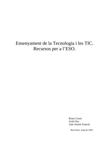 Ensenyament de la Tecnologia i les TIC ... - Pàgina principal