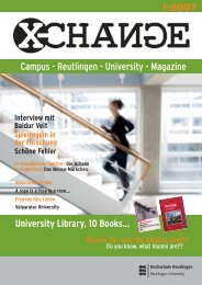 Campus - Reutlingen - University - Magazine - Hochschule ...