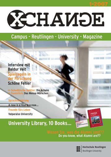 Campus - Reutlingen - University - Magazine - Hochschule ...