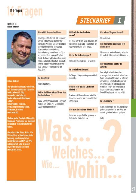 Campus - Reutlingen - University - Magazine - Hochschule ...