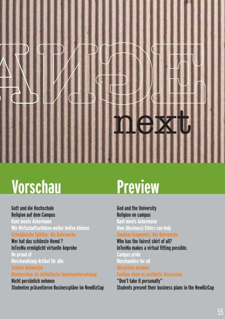 Campus - Reutlingen - University - Magazine - Hochschule ...