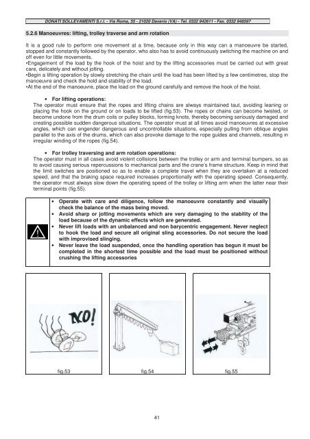 COLUMN JIB CRANE - INSTRUCTIONS FOR USE -