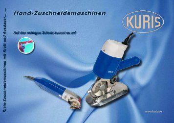 Hand-Zuschneidemaschinen - Kuris Spezialmaschinen GmbH