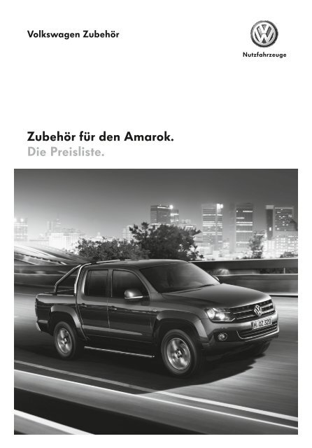 Zubehör für den Amarok. Die Preisliste. - Volkswagen Zubehör