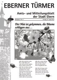 EBERNER TÜRMER Amts- und Mitteilungsblatt der ... - Ebern aktuell