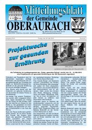 Projektwoche zur gesunden Ernährung Projektwoche ... - Oberaurach