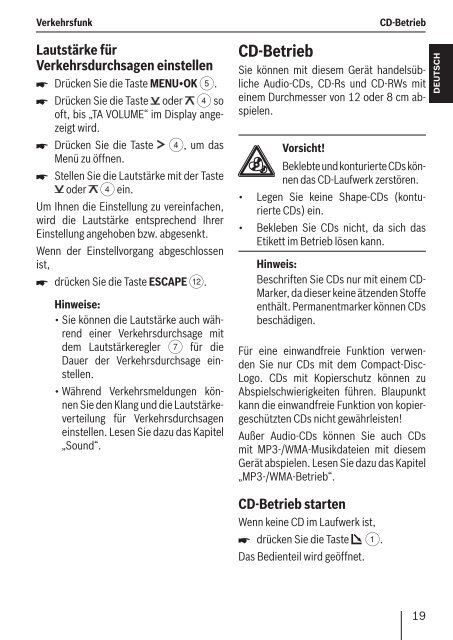 Radio CD MP3 WMA John Deere MP48 - Blaupunkt