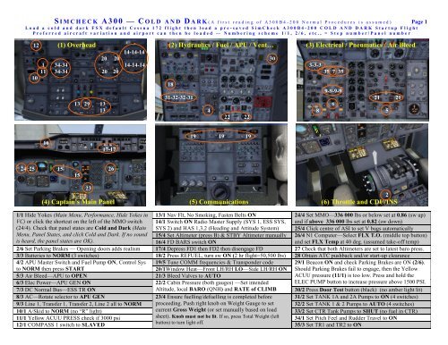 Simcheck A300 Starting Procedures - SimCheck Software