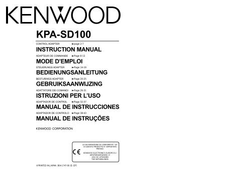 KPA-SD100 - Kenwood