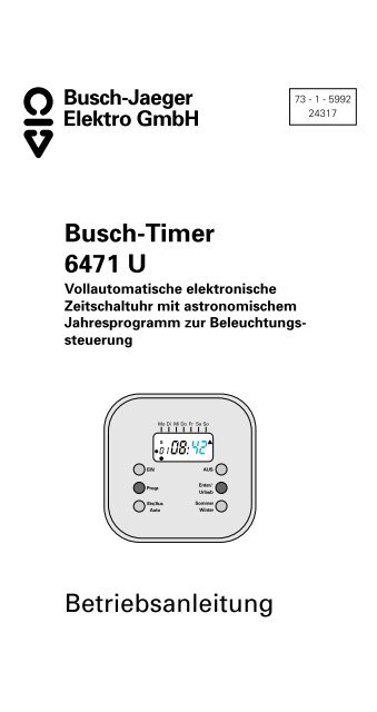 Busch-Timer® 6471 U - Busch-Jaeger Elektro GmbH