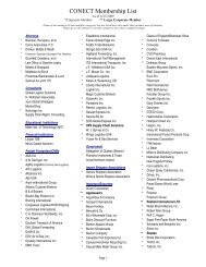 CONECT Membership List - TechMethods, LLC - Content ...