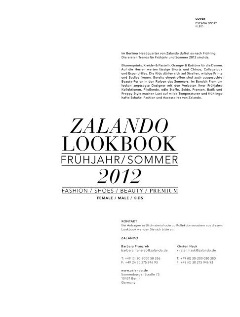 Zalando Lookbook Sommer 2012