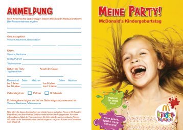 McDonald's Kindergeburtstag - McDonalds