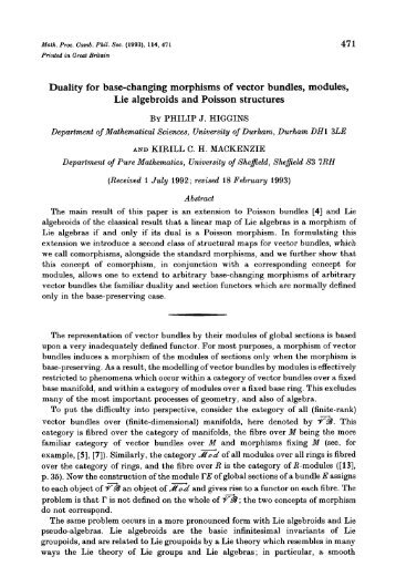 Duality for base-changing morphisms of vector bundles, modules ...