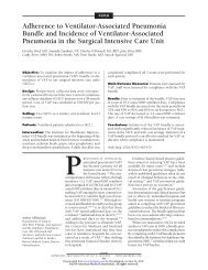 Adherence to Ventilator-Associated Pneumonia Bundle and ...