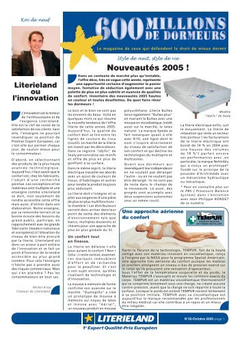 Nouveautés 2005 ! - Literieland