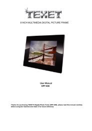 8-INCH DIGITAL PICTURE FRAME User Manual Model: DPF ... - Texet