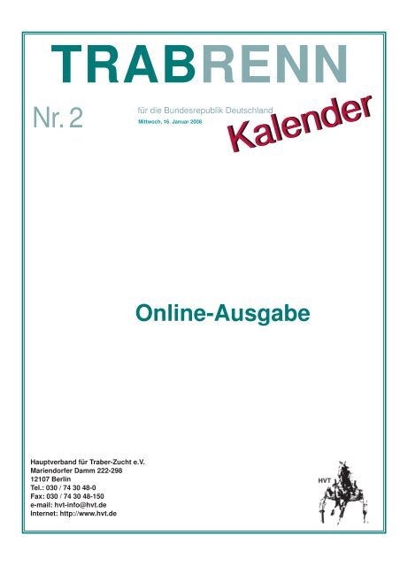 Rennberichte - Hauptverband für Traber-Zucht und Rennen