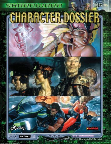 Shadowrun Character Dossier - Impossible Box Studios