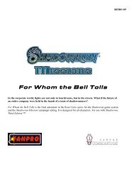 Part One: For Whom the Bell Tolls - Shadowrun