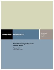 MarketMap Analytic Populator Release Notes - Fame.com - SunGard