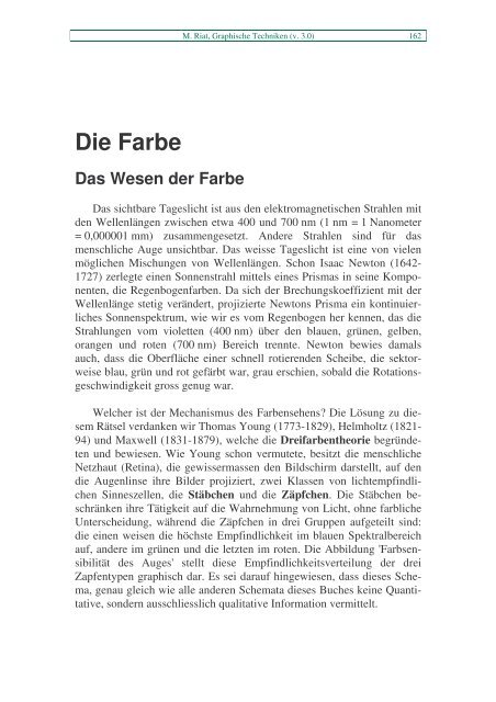 Die Reproduktion der Farben