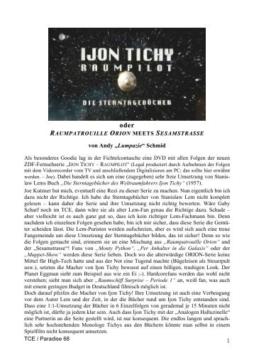 Ijon Tichy, Raumpilot - Terranischer Club EdeN