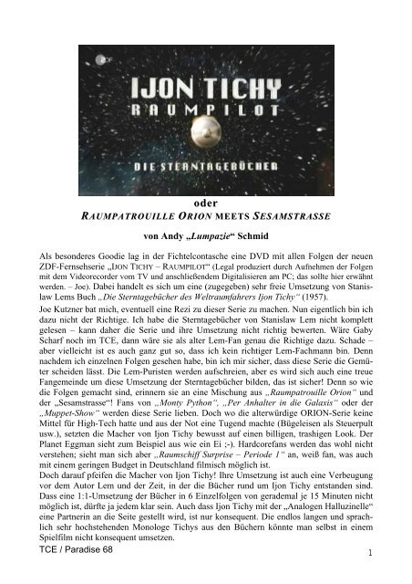 Ijon Tichy, Raumpilot - Terranischer Club EdeN