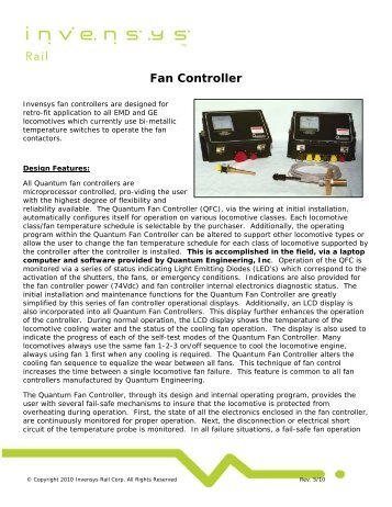 Fan Controller - Invensys Rail