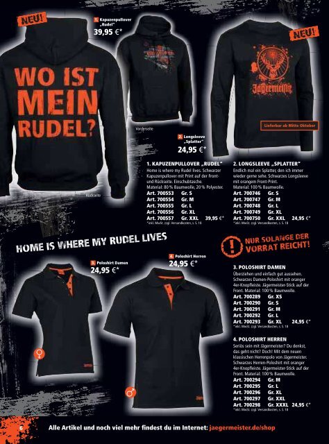 FAN-MAGALOG - Jägermeister Shop