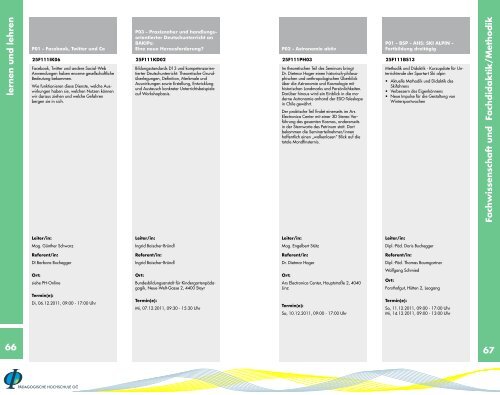 Lernen und lehren - Pädagogische Hochschule Oberösterreich