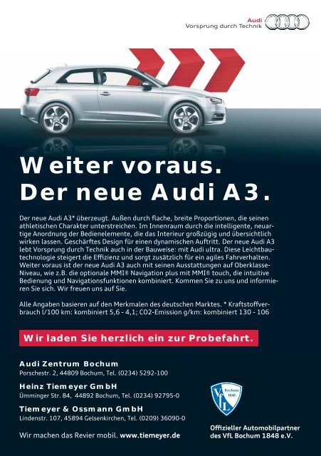 voraus. Der neue Audi A3. - VfL Bochum