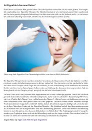 Ist Eigenblut das neue Botox? - Dr. Zenker Dermatologie