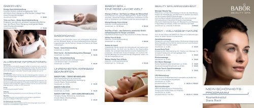 babor preisliste