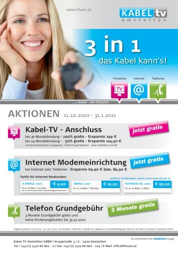 jetzt gratis - Kabel TV Amstetten