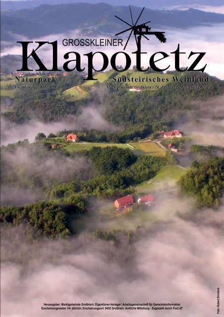 Klapotetz - 28. Jahrgang - Juli 2009 - Nr. 2 (pdf - Marktgemeinde ...