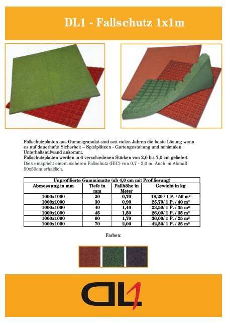 Fallschutzplatten TERRA