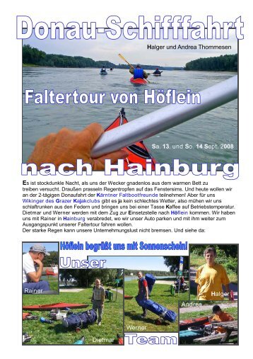 Halger und Andrea Thommesen Sa. 13. und So. 14 Sept. 2008 ...