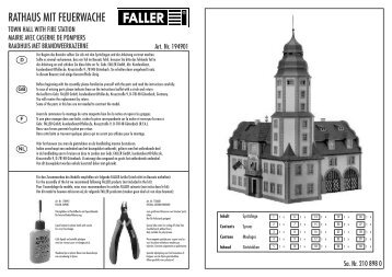 RATHAUS MIT FEUERWACHE - Faller