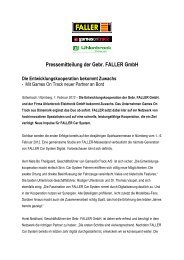 Pressemitteilung der Gebr. FALLER GmbH - IPMS Deutschland