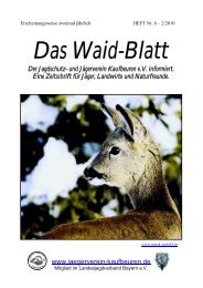 Das Waid-Blatt - Jagdschutz- und Jägerverein Kaufbeuren