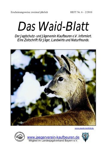 Das Waid-Blatt - Jagdschutz- und Jägerverein Kaufbeuren