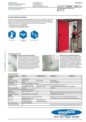 Mehrzwecktüren - Novoferm